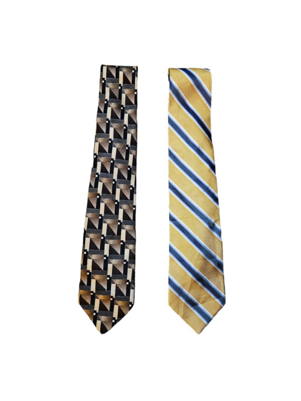 Men's Arrow and Merona Ties - Brown and Gold Striped